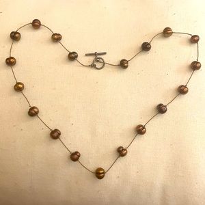 18” chocolate pearls